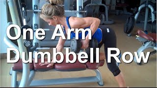 How to One Arm Dumbbell Row  Alexandra Wilson [upl. by Nnyleimaj152]