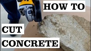 How to Cut Concrete with a Angle Grinder [upl. by Kimbra]