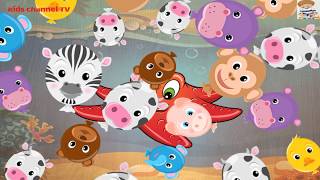 Toddler Kids Puzzles The best Educational Animals Puzzle game For Baby by Abuzz 2  JUNGLE [upl. by Treblah657]