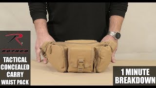 Tactical Concealed Carry Waist Pack Product Breakdown from Rothco [upl. by Ynos]