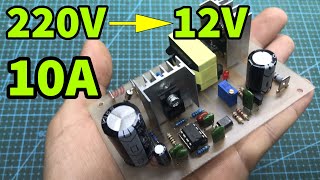 220V to 12V 10A Power Supply [upl. by Letsyrk]