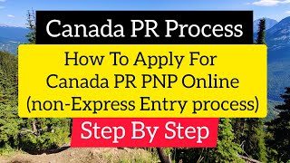 Canada PR PNPHow To Apply For Canada PR Online PNP [upl. by Ahcorb]