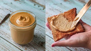 Peanut Butter Recipe  Without Oil  Homemade Peanut Butter  In a mixer [upl. by Raffarty]