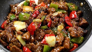 PEPPER STEAK RECIPE BEEF STIR FRY  BETTER THAN CHINESE TAKE OUT [upl. by Roberts]