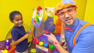 Blippi at the Play Place  Learn About Professions for Children [upl. by Suirtimid323]