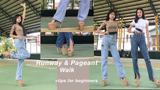 RUNWAY amp PAGEANT WALK TUTORIAL our experiences  Krishia Diaz [upl. by Airdnola]