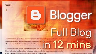 Blogger  Tutorial for Beginners in 12 MINUTES  FULL GUIDE [upl. by Nowell]