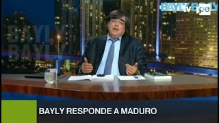 Jaime Bayly le responde Nicolás Maduro tras ataque verbal [upl. by Holsworth]