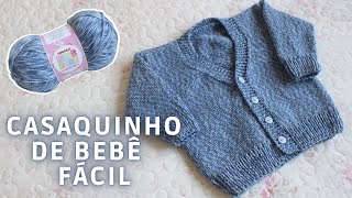 CASAQUINHO DE BEBÊ FÁCIL EM TRICÔ [upl. by Eiznek]