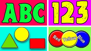 Pre School Learning Videos ABC Songs and Videos for Preschoolers  Alphabet  123  Colors  Shapes [upl. by Rondi171]