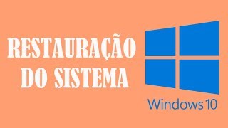 Restauração do sistema usando Ponto de restauração no Windows 10 [upl. by Fleisher]