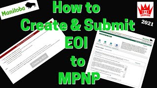 How to create amp submit an EOI to MPNP Manitoba PNP Program Canada Immigration  Canadian Charisma [upl. by Arabelle]