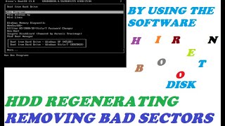 Repairing Hdd by Software using Hiren Boot disksimple steps [upl. by Enoid]