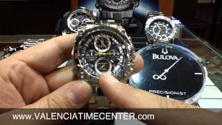 Bulova Precisionist Chronograph watch review by Valencia Time Center [upl. by Etiam]