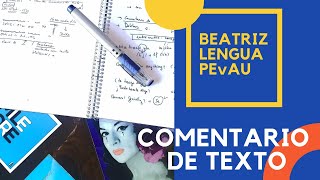 2º Bachillerato PEvAU Lengua COMENTARIO DE TEXTO LUIS CERNUDA 1º PARTE [upl. by Montanez]