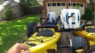 DIY Motor Kayak Catamaran with Outriggers [upl. by Garnette]