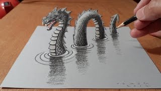 How To Draw a Dragon Step By Step For Beginners New 2015 3D  How to Make Draw Charcoal [upl. by Chesnut]