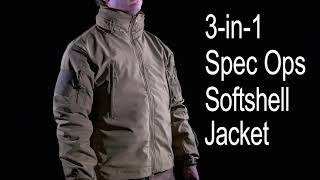 3in1 Spec Ops Soft Shell Jacket Rothco Product Breakdown [upl. by Zealand]