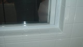 DIY how to trimwaterproof a bathtub window with a plastic glueup tub surround [upl. by Akcirret]