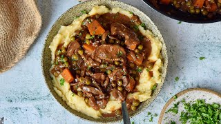 Vegan Mushroom Bourguignon Over Mashed Potatoes [upl. by Damas]