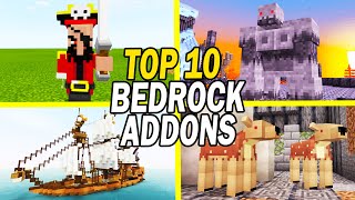 Top 10 Minecraft Bedrock Addons Windows 10MCPE  July 2021 [upl. by Oruasi166]