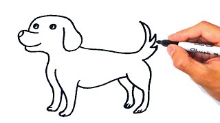 Cómo dibujar un Perro Muy Fácil  Dibujo de Perro [upl. by Pelpel]