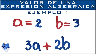 Valor numérico de expresiones algebraicas  Ejemplo 1 [upl. by Aromas]