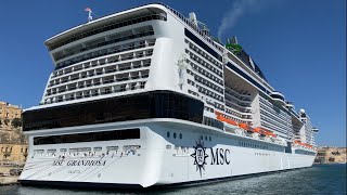 MSC Grandiosa Cruise Ship Walking Tour 4K [upl. by Lawford]