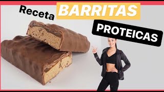 🔝💪 BARRAS DE PROTEINA caseras SOLO 5 ingredientes Sin horno [upl. by Ahtimat]