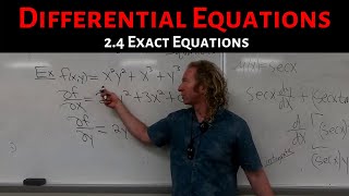 Differential Equations Lecture 24 Exact Equations [upl. by Butler]