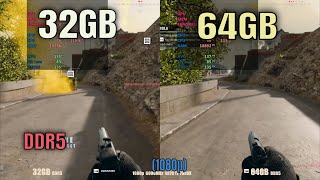 64gb vs 32gb RAM Gaming DDR5 [upl. by Alyson331]