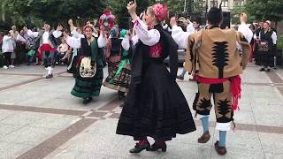 Traditional Asturian music and dance in Gijon [upl. by Nehr580]