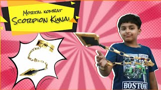 How to Make Mortal Kombat Scorpion Kunai Weapon  Ninja Weapon in REAL LIFE  Easy DIY Ninja Craft [upl. by Aurelie]