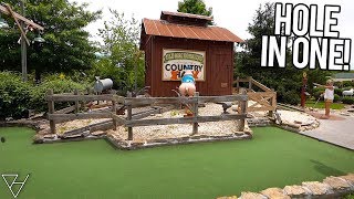 Double Mini Golf Hole In One at this Fun Mini Golf Course [upl. by Marjory]