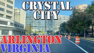 Crystal City  Arlington  Virginia  4K Neighborhood Drive [upl. by Anehsak597]