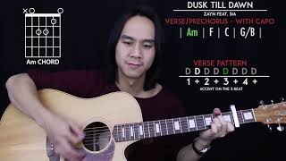 Dusk Till Dawn Guitar Cover Acoustic  Zayn Feat Sia 🎸 Tabs  Chords [upl. by Aizirk]