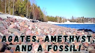 Unpicked Beach full of AGATES Lake Superior Rockhounding [upl. by Ayidah10]