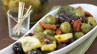 How to Make Marinated Olives  Marinated Olives Recipe [upl. by Enitsugua]