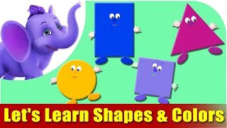 Lets Learn Shapes amp Colors  Preschool Learning [upl. by Duquette669]