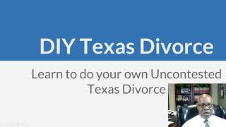 How to do your own Uncontested Divorce in Texas [upl. by Zurheide582]