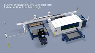 TRUMPF laser cutting TruLaser 2030 fiber  Flexible automation [upl. by Assertal]