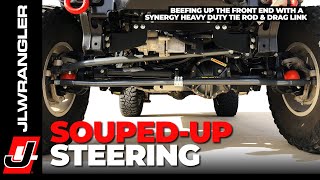 Jeep JL Wrangler Steering Tie Rod  Drag Link and Stabilizer Relocation Installation SYNERGY [upl. by Elli]