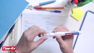 Using correction pen TippEx Shaken Squeeze  2014 video [upl. by Cort]