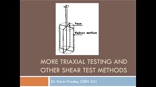 CEEN 341  Lecture 21  Methods to Measure Undrained Shear Strength [upl. by Akimik]