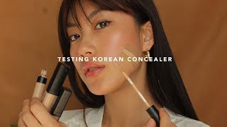 Testing Korean Concealers Darkest Shade  Haley Kim [upl. by Arba]