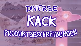 Diverse Kack Produktbeschreibungen [upl. by Monjo]