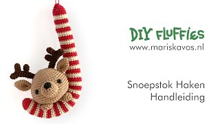 Kerst Snoepstok Haakpatroon Nederlands Amigurumi haken voor beginners [upl. by Guzel]