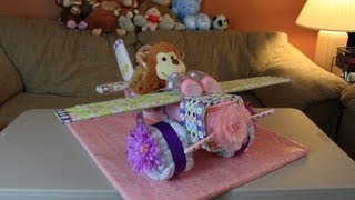 Airplane Diaper Cake How To Make [upl. by Balas726]