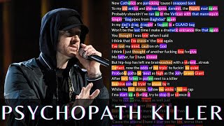 Eminem  Psychopath Killer  Lyrics Rhymes Highlighted [upl. by Darnell]