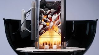 How To Start your weber charcoal grill  How To light a barbecue  Chimney Fire Starter [upl. by Nylatsirhc]